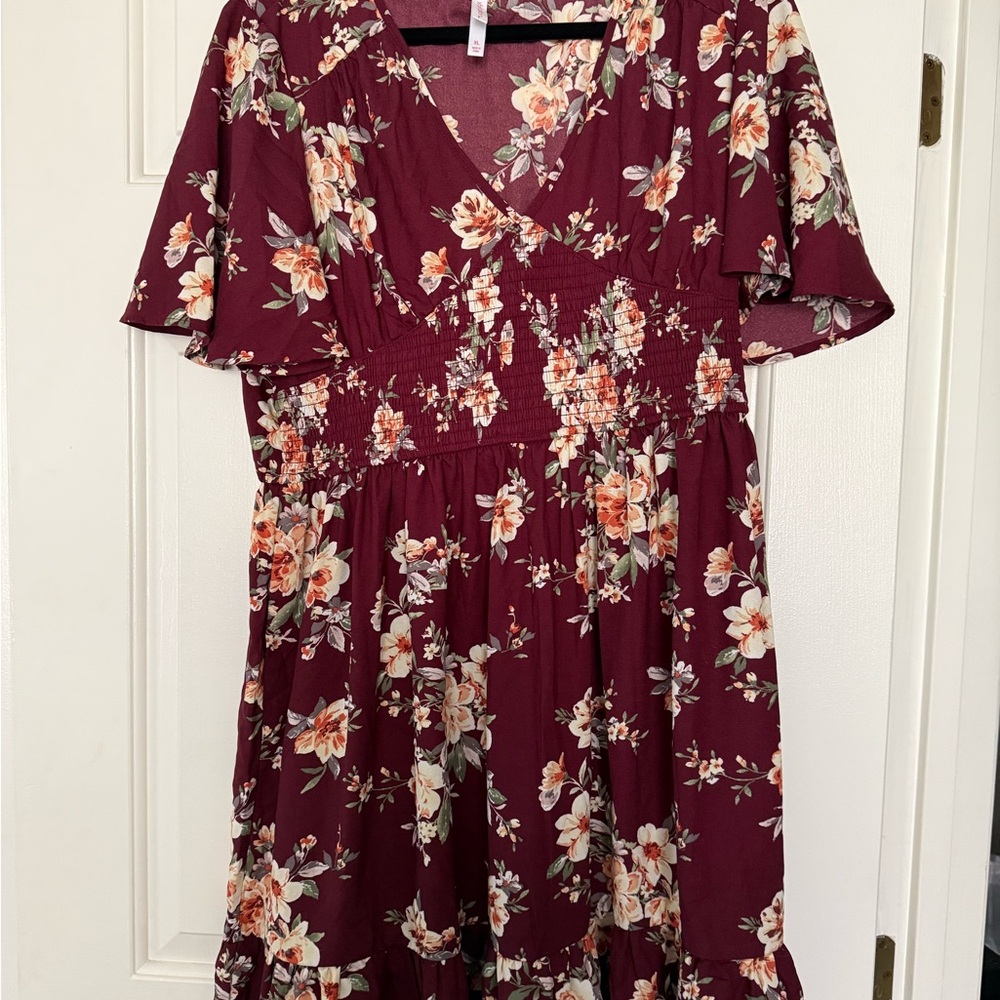 Xhilaration Midi Dress with Flutter Sleeves